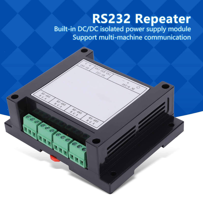 4‑Channel Industrial Grade Repeater, 9-24V 0.5-1.2W RS485 Hub with Built‑in DC/DC Isolated Power Supply Module Photoelectric Isolation Repeater for Long‑Term Stable