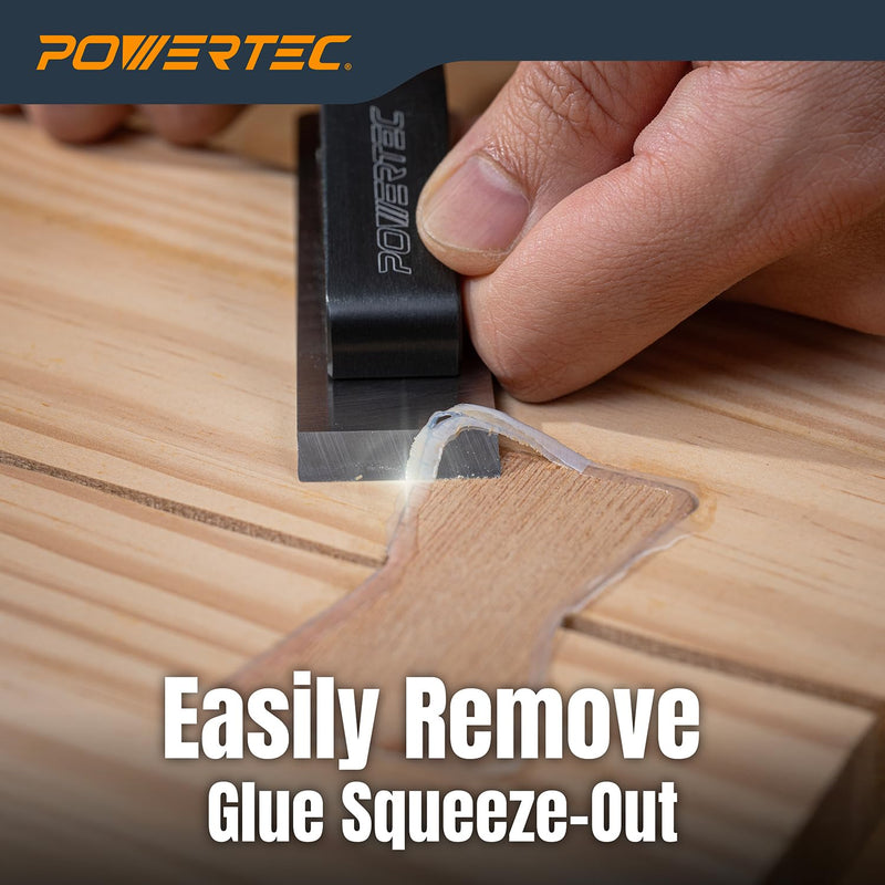 POWERTEC Chisel Plane with Flat Blade – Compact Edge Trimming Tool for Woodworking, Plug Trimming, Joinery Cleanup – Includes Wrench (72162) Chisel Plane w/Flat Blade