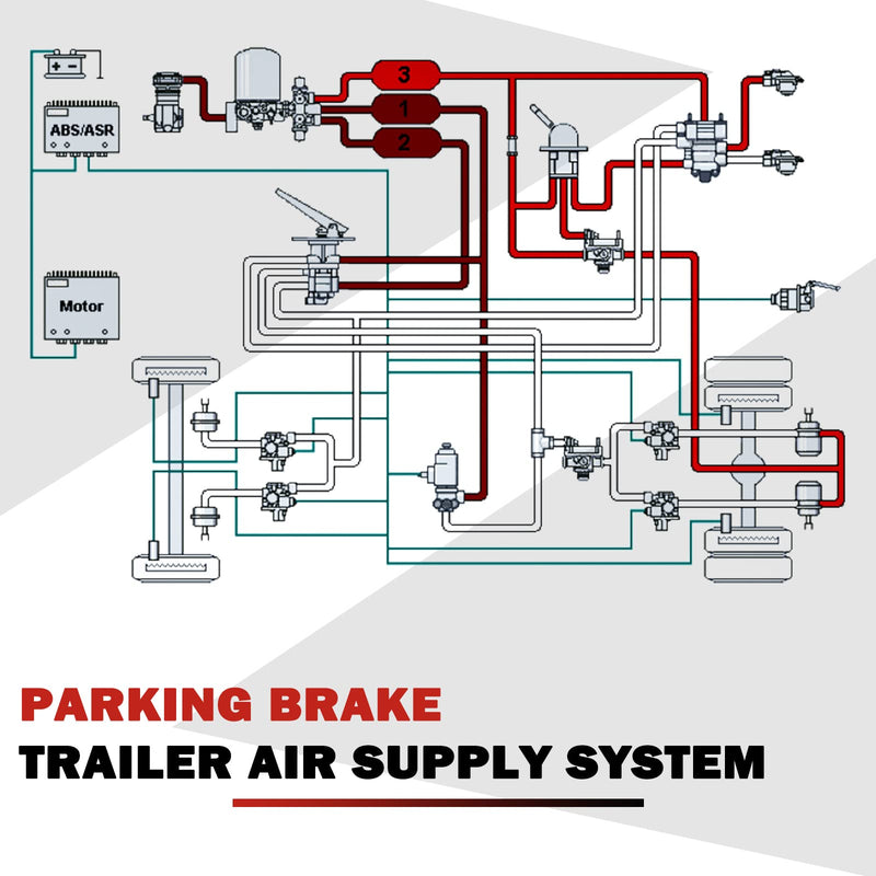MV3 Trailer Parking Brake, MV-3 Dash Brake Control Module Replacement for Volvo Western Star Truck Peterbilt 377 Bendix 800516 065167 065697 3948331 394979