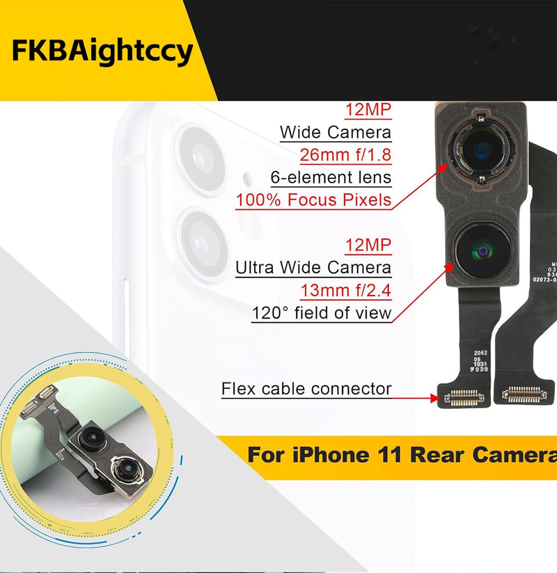 [AUSTRALIA] - Main Rear Camera for iPhone 11 Module 12MP Camera Replacement for iPhone 11 Back Camera Replacement for iPhone 11 Camera Rear Parts with Repair Tools for iPhone 11 A2221 A2111 A2223