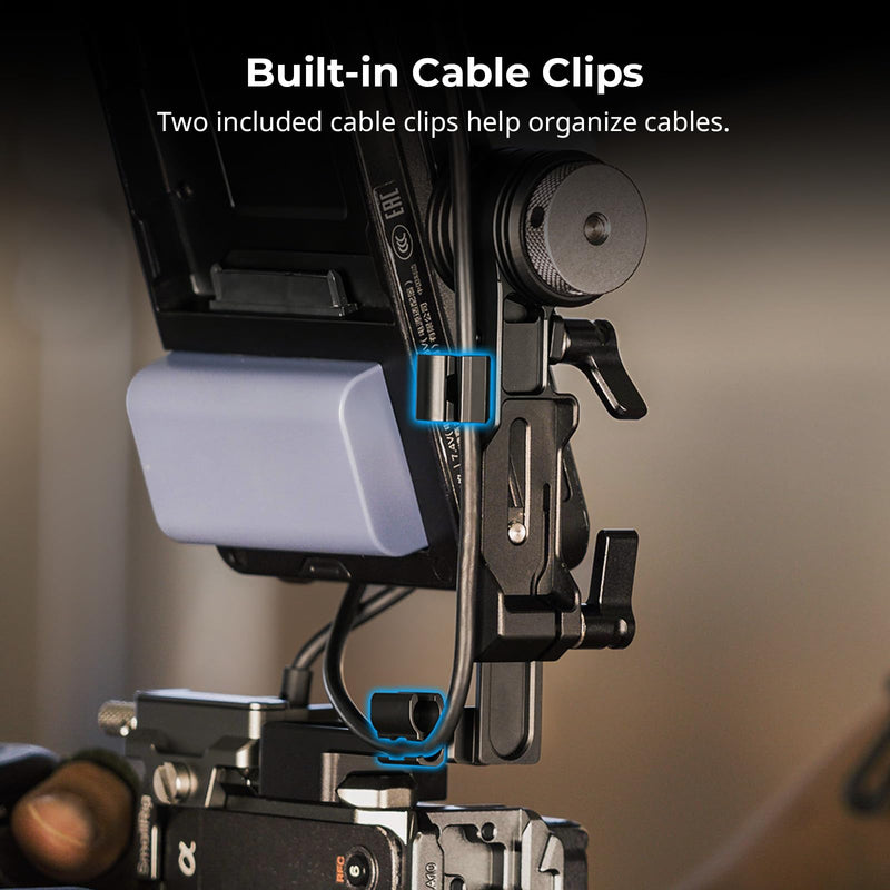 SmallRig L-Shaped Monitor Support for Vertical Shooting with NATO Rails, Stepless Damping 360° Adjustment, Support 5” and 7” Field Monitor - 6315