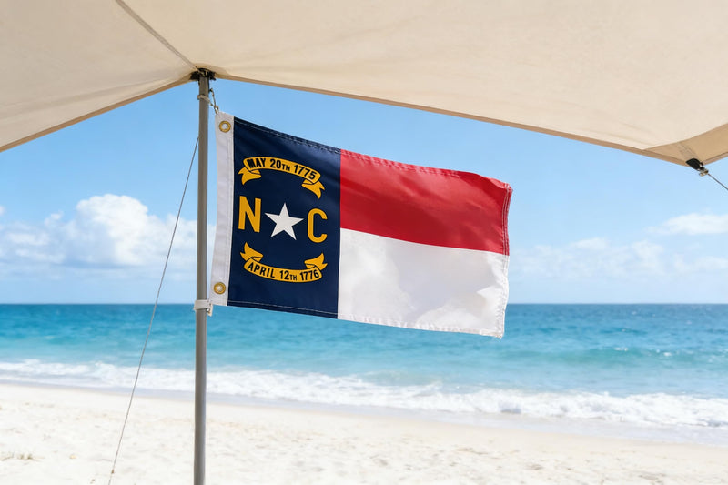 12×18 Inch Durable North Carolina Boat flag, State Flag, for Outdoors, ATV, UTV, and Golf Carts, Showcasing Patriotism, with 2 Brass Washers