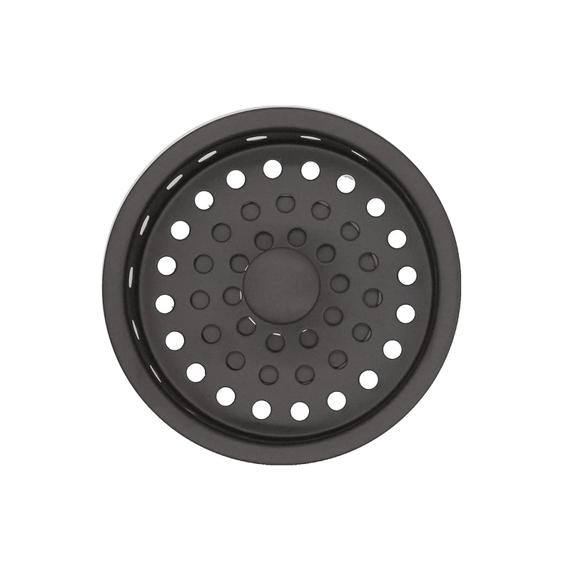 Westbrass A2165-62 4-1/4" OD Post Style Large Kitchen Basket Strainer with Waste Disposal Flange and Stopper Drain Set, Matte Black