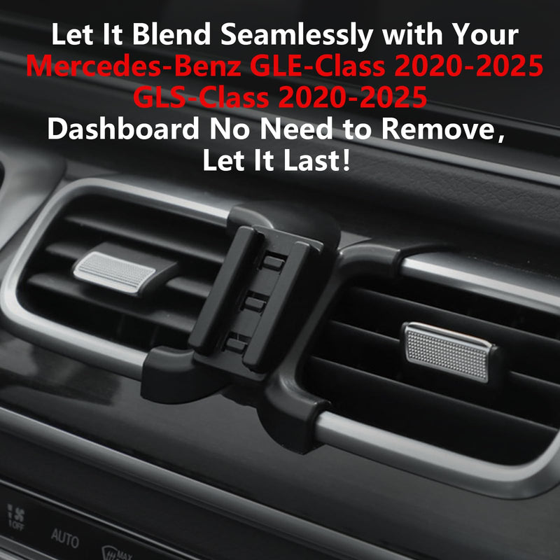 CLEC for Mercedes-Benz GLE-Class 2020-2025 GLS-Class 2020-2025 Magnetic Wireless Charger Car Phone Holder Mount for Mercedes-Benz Car Phone Holder 15W Fast Charging Car Phone Holder Wireless Charger