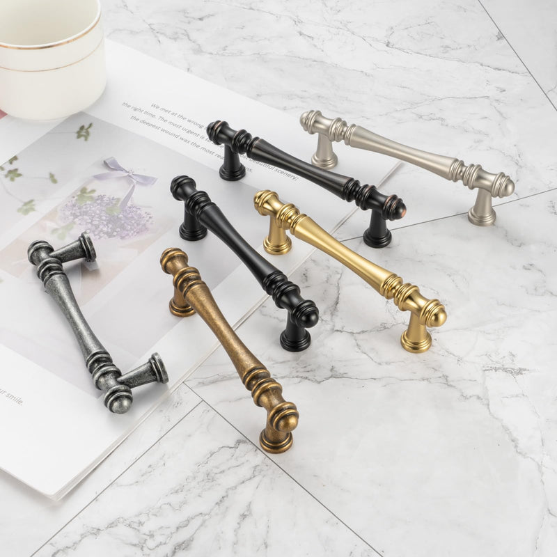 KOOFIZO 10 Pack 3 Inch Brushed Gold Kitchen Cabinet Handles Gold Cabinet Pulls Cabinet Hardware P30 for Cabinets Drawer Dresser Cupboard Bedroom Bathroom 3" CC - 10Pcs Classic