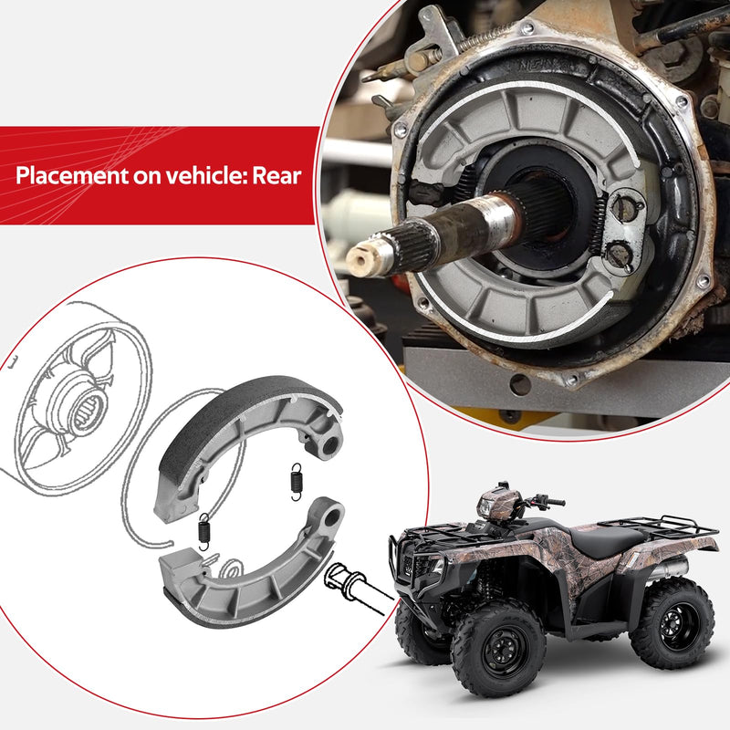 Rear Brake Shoes for Honda Rancher 350 400 420 Foreman 400 450 500 520, OEM# 06430-HN0-A30 06430-HN0-A20 06430-HN0-A01