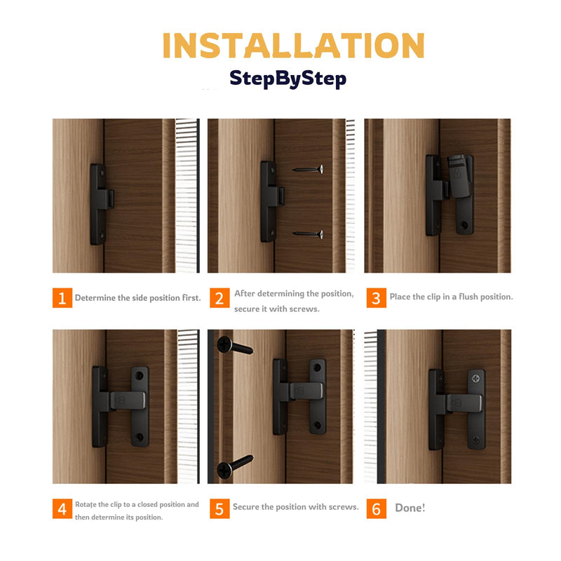 90 Degree Barn Door Lock Latch Keyless Combination Heavy-Duty Weather-Resistant Security Lock for Indoor & Outdoor Use Easy Installation Ideal for Home Office Gates and Sheds – Modern Black Design