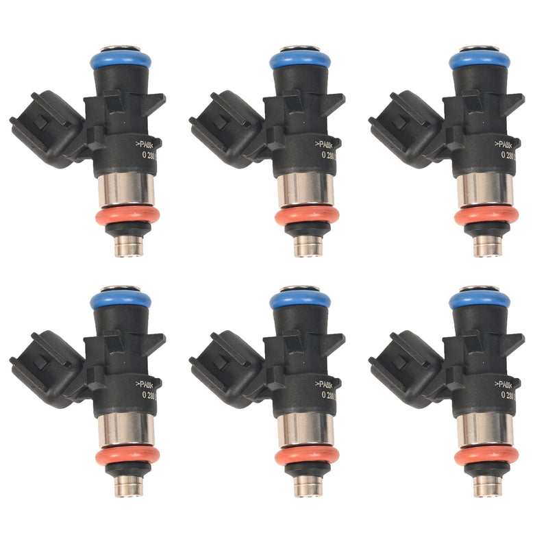 Fuel Injectors 0280158233 Compatible with 2011-2017 Chrysler 200/300 Dodge Challenger Charger Jeep Grand Cherokee Wrangler Ram 1500/2500/3500 3.6L Replaces 05184085AC 4 Holes