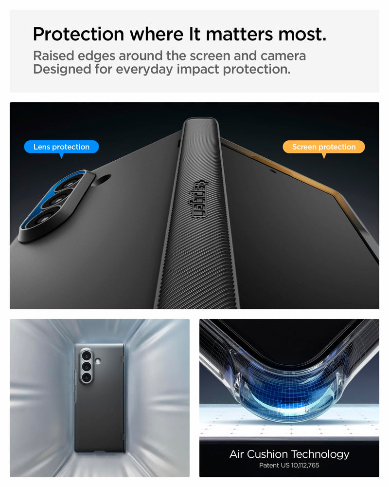 Spigen Slim Armor Pro MagFit for Galaxy Z Fold 8 Ultra Case, Black | Spring Hinge Protection, Air Cushion Technology, Compatible with MagSafe, SecuLink, Camera Plateau Protection
