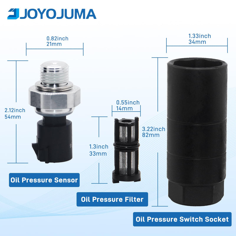 12673134 Oil Pressure Sensor for Chevrolet Silverado 1500 2500 Suburban Buick Chevy Express Avalanche Camaro Tahoe Colorado Equinox GMC Savana,Sierra,Yukon,Canyon Cadillac CTS Escalade 2009-2020 12673134 Oil Sensor with Socket
