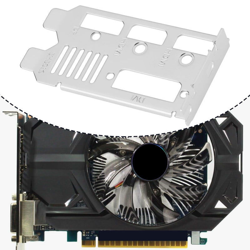 Half Height GPU PCI Slot IO Bracket 8 cm Compatible with Gigabyte GTX 750 1050 1050 Ti 1650