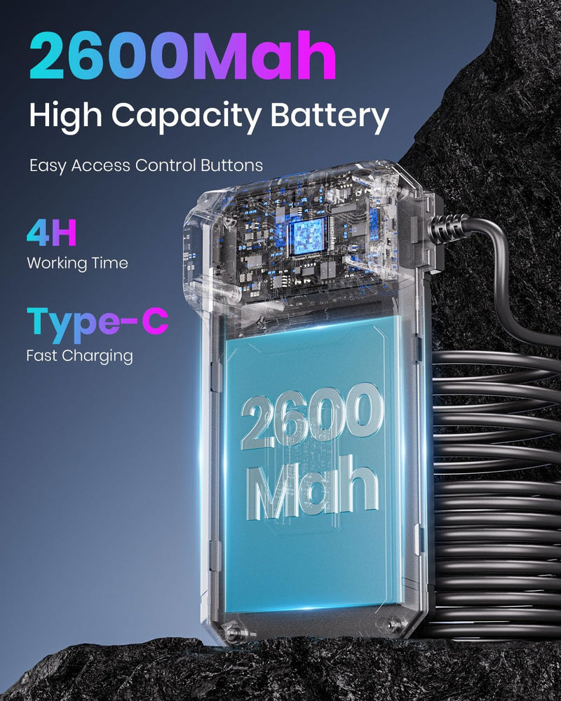 Endoscope Camera with Light,Borescope Cameras with 4.3" IPS 1920P HD Inspection Kamera IP67 Waterproof with 8 Adjustable LEDs 16.5 FT Semi-Rigid Cable Borescopes for Sewer Drain Pipe Cool Gadgets