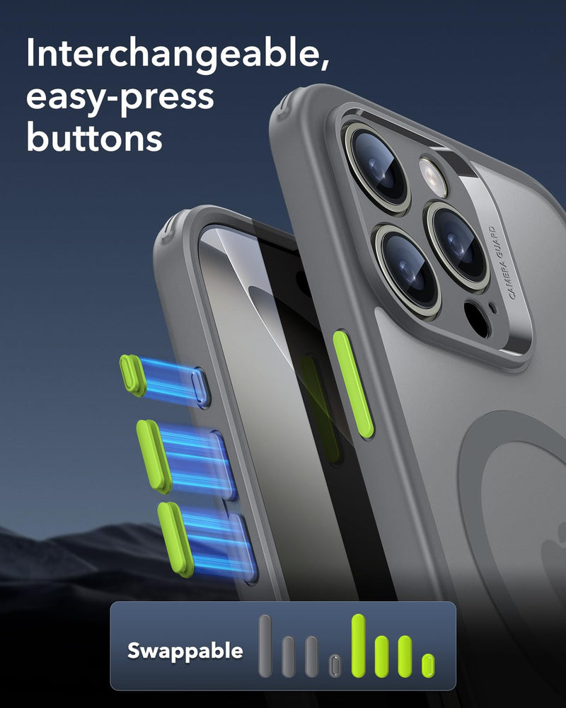 Compatible for iPhone 16/17 CaseSet, Magnetic Translucent Matte Case, Military-Grade Protection, Classic Series (Frosted Grey Set,iPhone 15 Pro Max) Frosted Grey Set iPhone 15 Pro Max