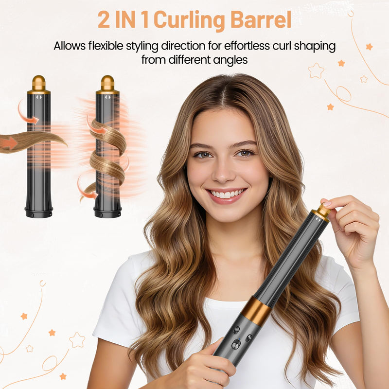 30mm/1.2Inch Long Hair Curling Barrel for Dyson Airwrap HS01/05/08 | Curling Roller Barrels Self-Curling Replacement Attachment for Part No.971888-07