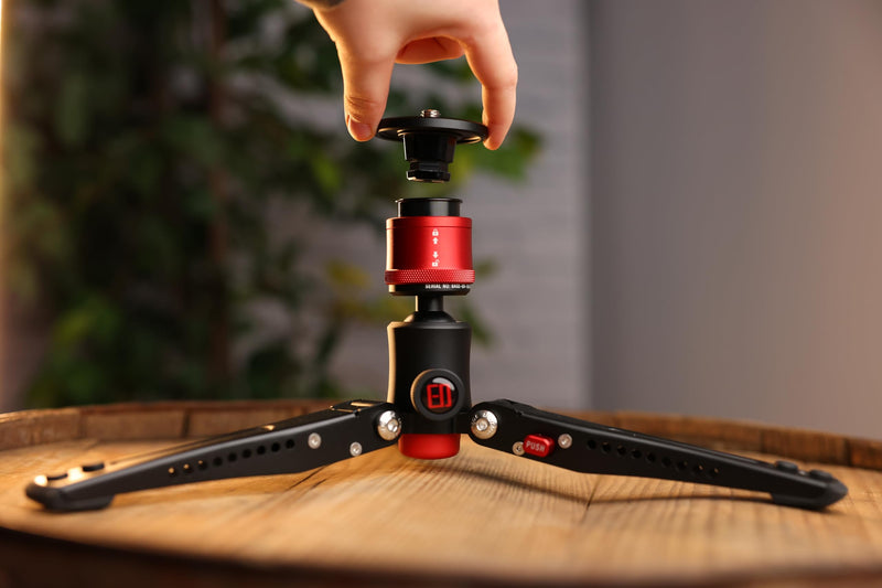 IFOOTAGE Cobra 3 Base,Monopod Base,Portable Tabletop Mini Tripod Mount with 360° Degree Rotatable Ball-Head,Quick Release Platform,Compatibility Cobra 2,Max Load 17.6 lbs