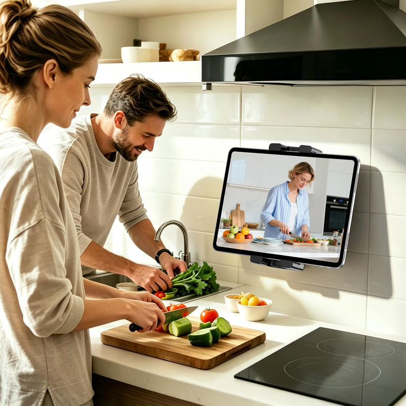 Aluminum Tablet Wall Mount, 360° Swivel, for 4.7-17.3" Tablets | 360° Rotation, Adjustable, for Fits iPad Pro/Air/Mini, Galaxy Tab & All 4.7-17.3" Tablets and Phones