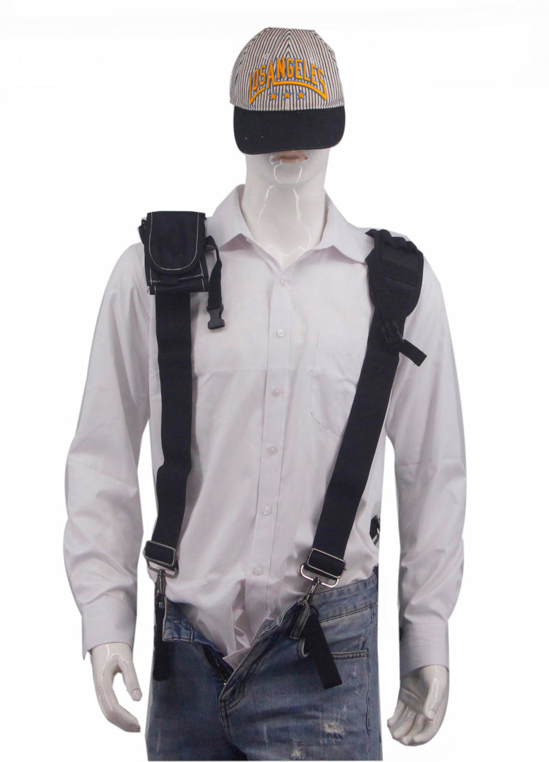 Cedriany Tool Belt Suspenders for Work Belt Suspenders Heavy Duty Padded with Attachment Loops for Men Black 3
