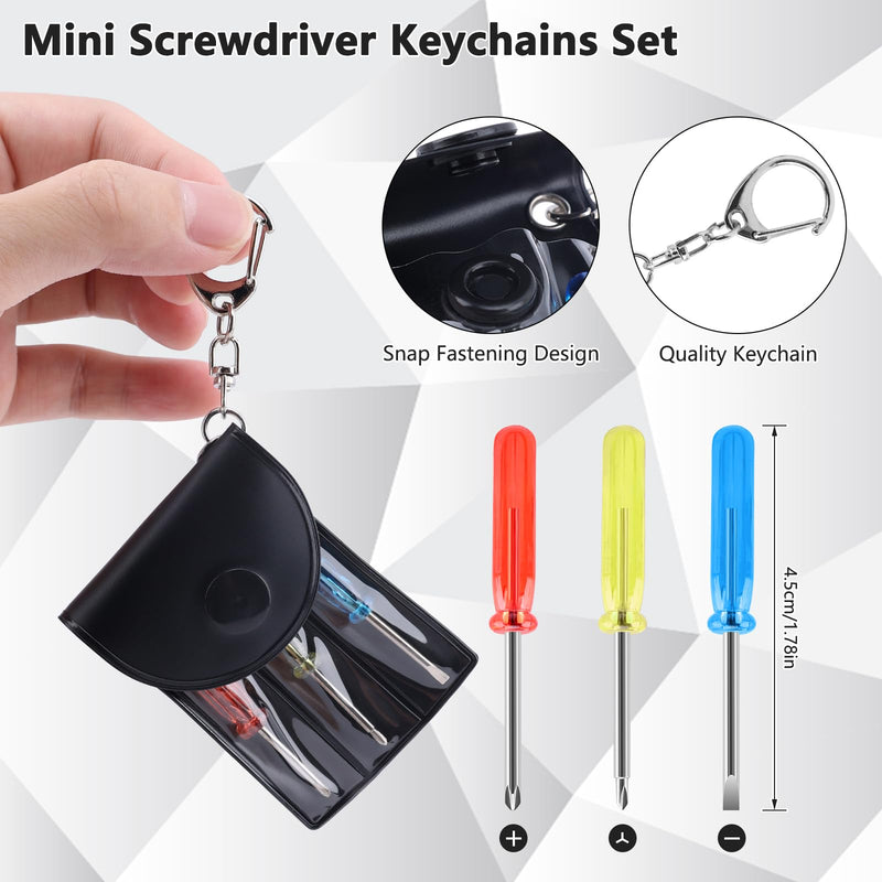 HOFASON Small Bulk Gifts for Men Adults Teens, Mini Screwdriver Keychain Set Bulk 100 Pcs, Stocking Stuffers, Party Favors Prizes for Adults Men, Mini Tools Gifts for Employee Coworkers