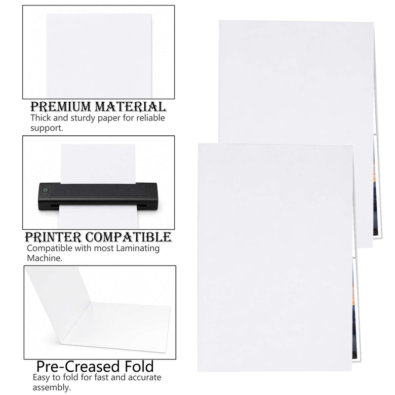 6PCS Laminator Carrier Sleeves Anti-Jam Reusable Sheets-Letter Size | Anti-jam lamination|Reusable carrier sheets|Letter size compatible|Fits most pouch laminators|Document photo protection Letter Size 6