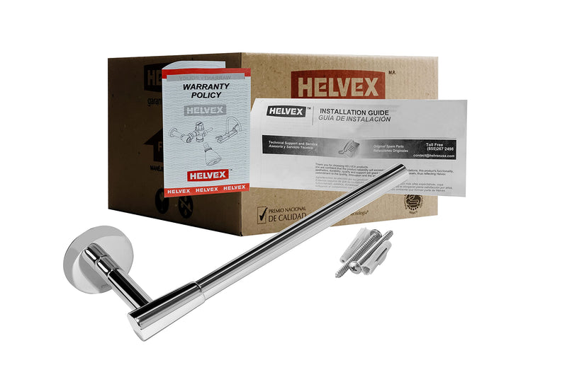 HELVEX Deco Collection Small Towel Bar Bathroom Accessory, Bathroom Towel Holder Bathroom Hardware, Polished Chrome Finish UDC-09-PC Silver Small Towel Bar - Deco Collection