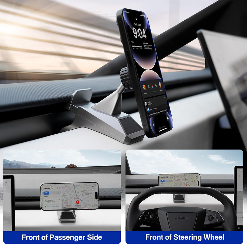 Magnetic Phone Mount for Tesla Cybertruck 2024, Adjustable Phone Holder for Cybertruck Accessories Compatible Phone with Magnetic Ring