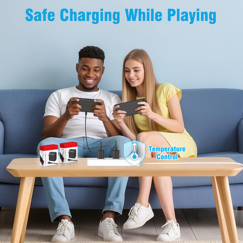 60W Charger for Nintendo Switch 2, 20V 3A AC Adapter with 5ft Cable | Fast Charging Compatible with Switch/OLED/Lite/Steam Deck, Support 4K TV Mode, Foldable Plug,Original Quality