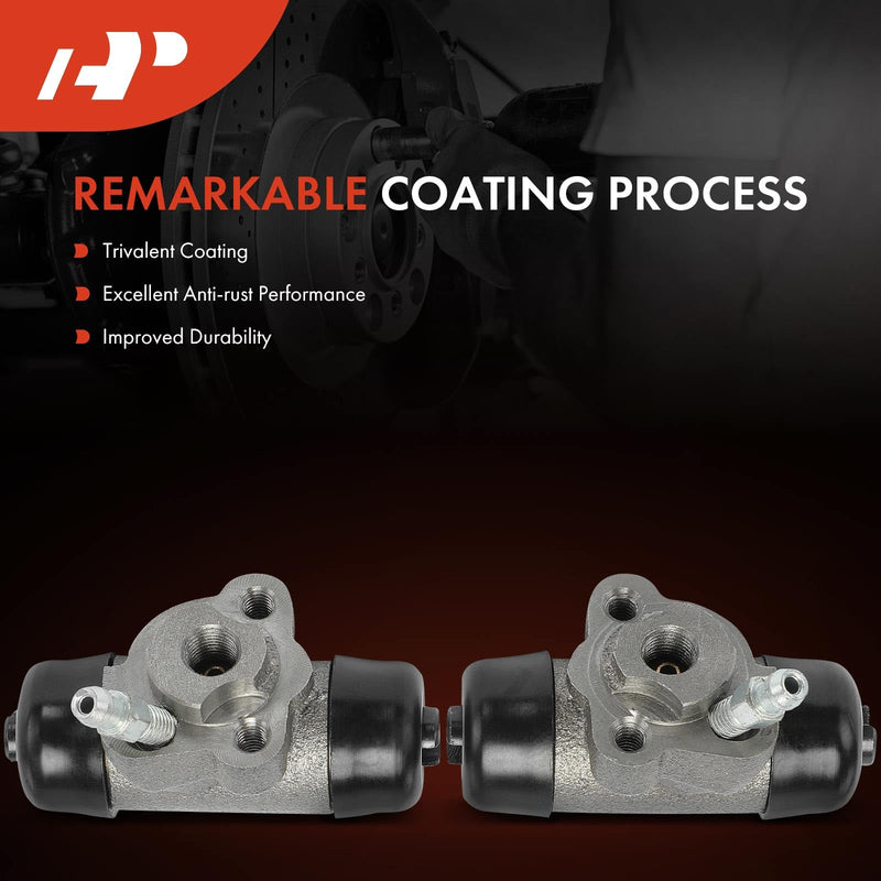 A-Premium Rear Driver and Passenger Drum Brake Wheel Cylinder Compatible with Select Toyota, Chevrolet and Geo Models - Corolla 1986-2002, Paseo 1992-1999, Tercel 1983-1998, Nova, Prizm, 2-PC Set
