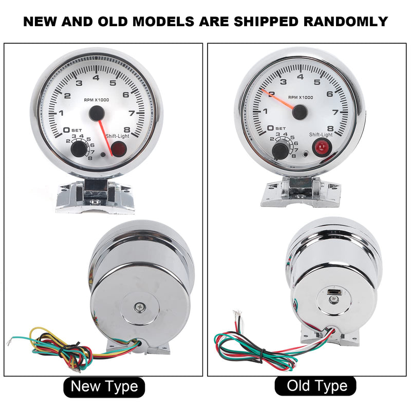 [AUSTRALIA] - Automotive Tachometer 3.75in Car Tachometer Gauge, 0-8000 RPM Tachometer Speedmeter with 7 Background for Most 4/6/8 Cylinder 12V Gasoline Powered Vehicles
