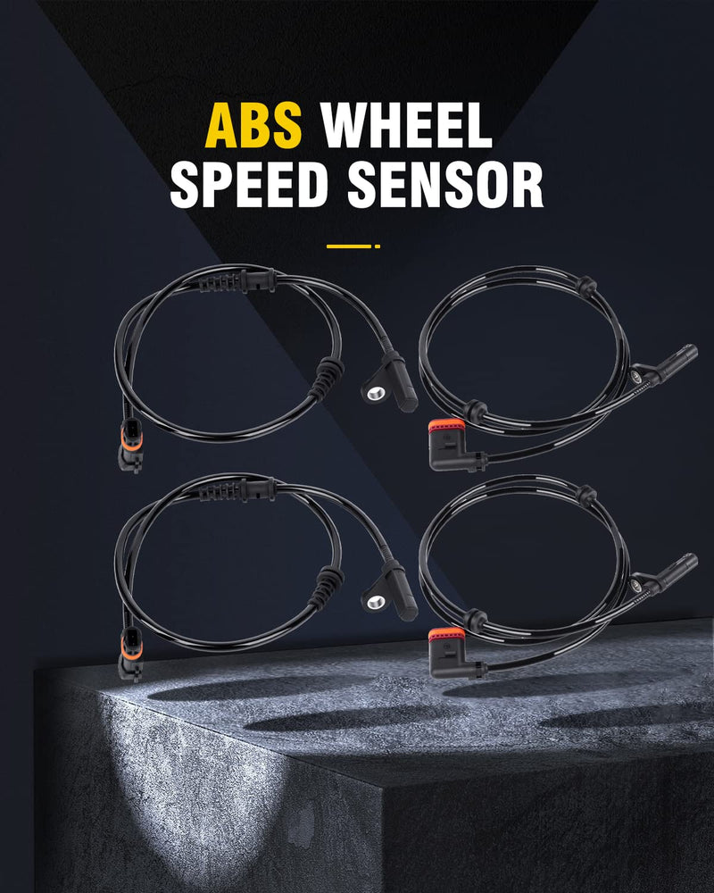 OCPTY 4pcs ABS Sensor Left Right Front Rear Fit for 2012-2015 for Mercedes-Benz C250 2008-2014 for Mercedes-Benz C300 2008-2015 for Mercedes-Benz C63 AMG ABS Wheel Speed Sensor ALS1860 ALS1858 Left Front Right Rear ALS1858 ALS1860