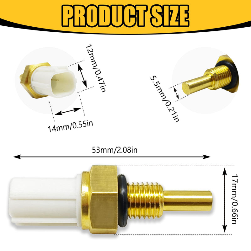 Engine Coolant Temperature Sensor Compatible with Honda Accord Civic Element CR-V Acur RL TSX TL MDX Coolant Temperature Sensor Replace# 37870-PLC-004, 37870PNA003