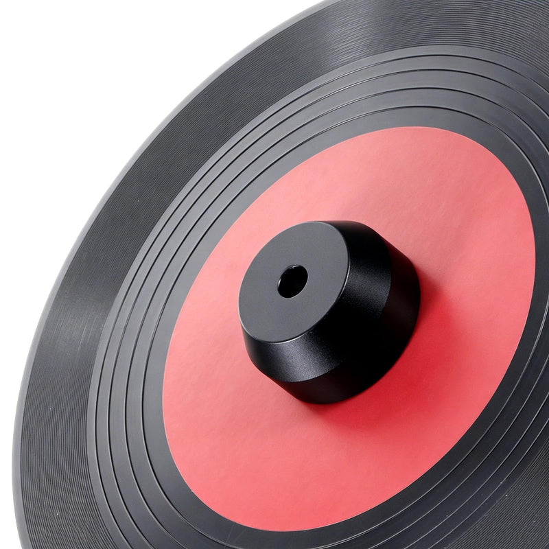 45 RPM Adapter, 45 Record Adapter Solid Aluminum 7 Inch | Vinyl Record Dome 45 Adapter for Record Player (Black)