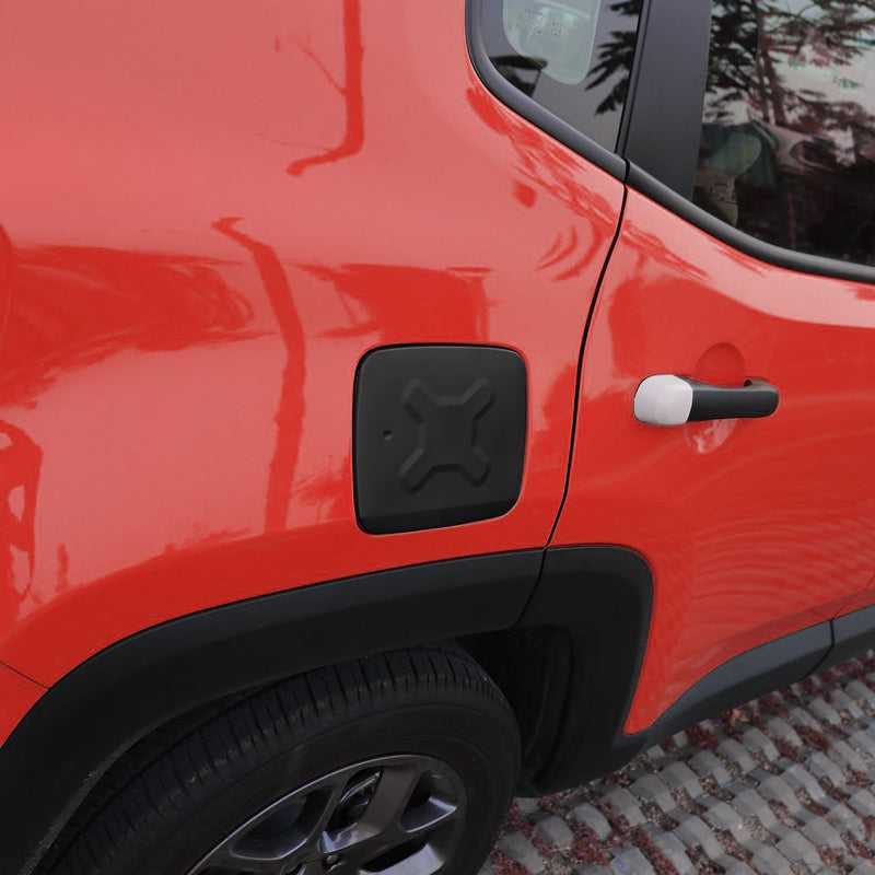 Jeep Renegade Gas Tank Cover,Aluminum Exterior Accessories,Fuel Filler Gas Cap Cover for Jeep Renegade Models(2014-2021)