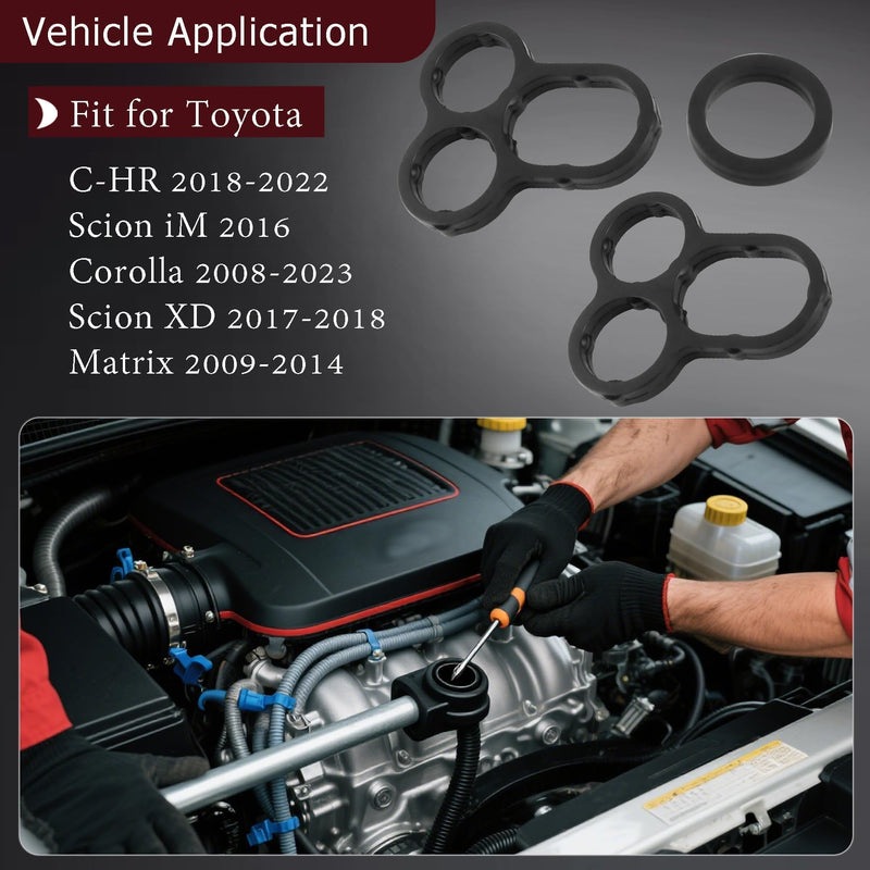 90430-10024 Camshaft Bearing Cap Oil Hole Gasket Kit Fit for Toyota C-HR Corolla Matrix Replaces 11159-37010 90430-A0001 90430-10024