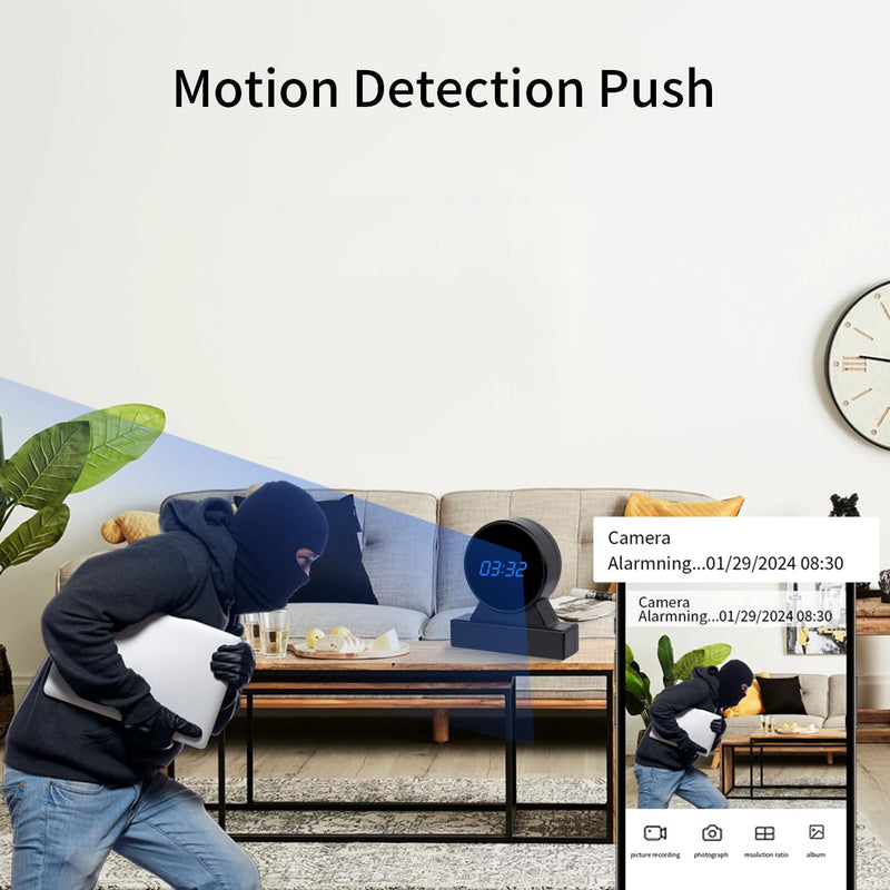 HiSpyCam Wireless Hidden Camera Clock - Full HD 1080P - WiFi Nanny Cam for Home Use - Baby Monitor - Night Vision - Local/Cloud Storage