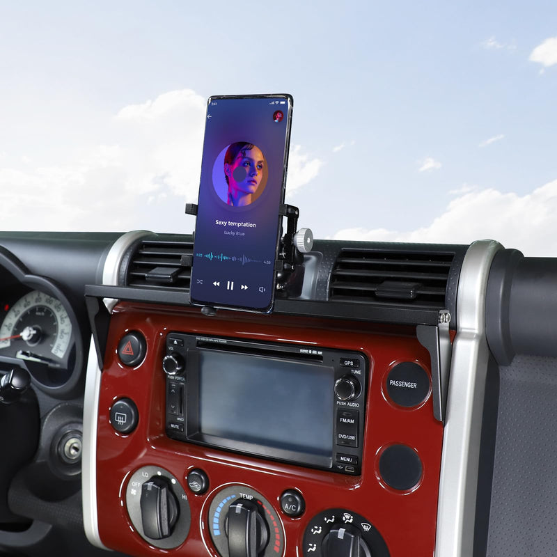 Car Instrument Panel Track Cell Phone Mount Compatible with Toyota FJ Cruiser 2007-2021+, Multifunctional Dashboard Clip Air Vent Panel Universal Mobile Phone Holder Navigation Bracket Accessories Style D