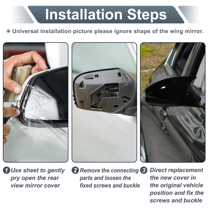 X AUTOHAUX 1 Set Car Rear View Driver Passenger Side Mirror Cover Cap Replacement Gray for NISSAN SENTRA 2007 2008 2009 2010 2011 2012 Mirror Guard Covers