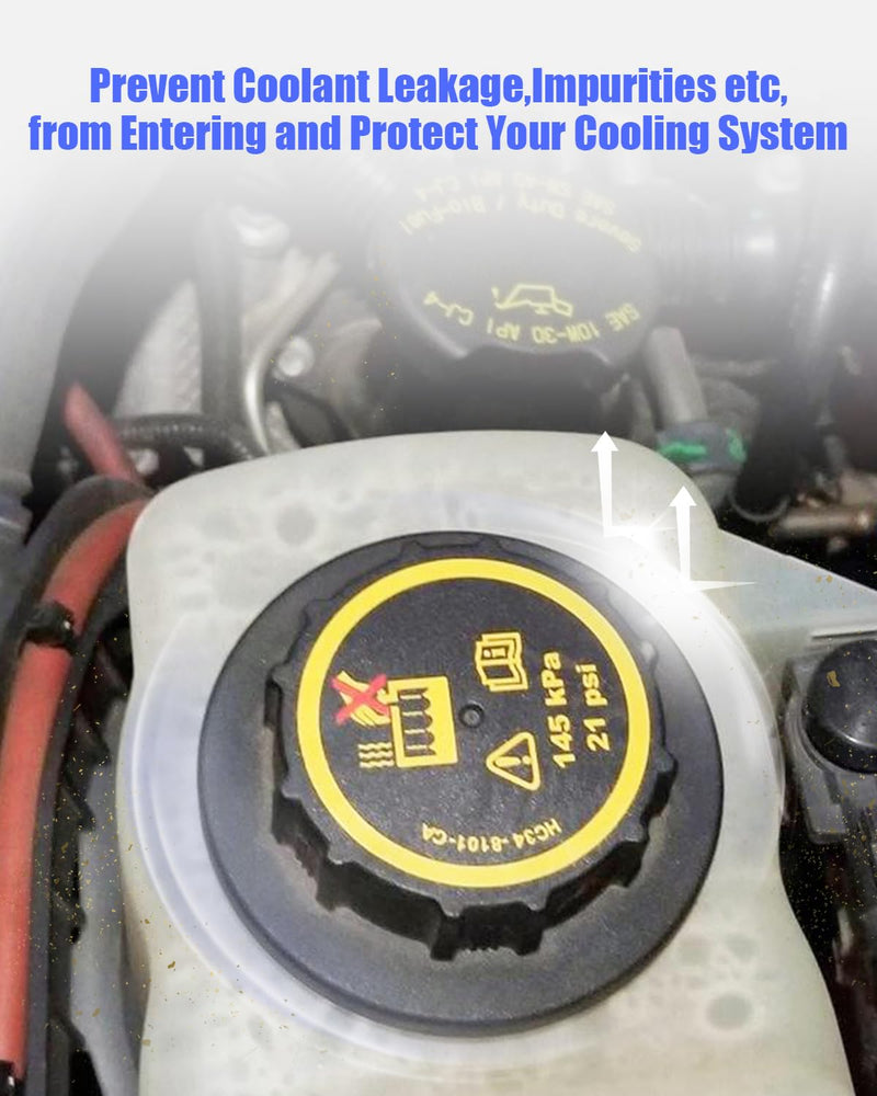 HC34-8101-CA Coolant Reservoir Cap Fit for Ford F250 F350 F450 F550 2015-2019 Series Models, 145KPa，21PSI