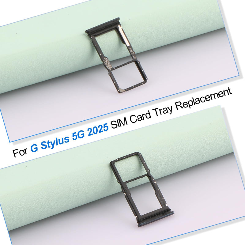 2PCS Sim Card Tray for Motorola Moto G Stylus 5G 2025 XT2517 SD Card Tray for Motorola Moto G Stylus 5G Slot Holder Replacement with Open Eject Pin(Dark Blue)