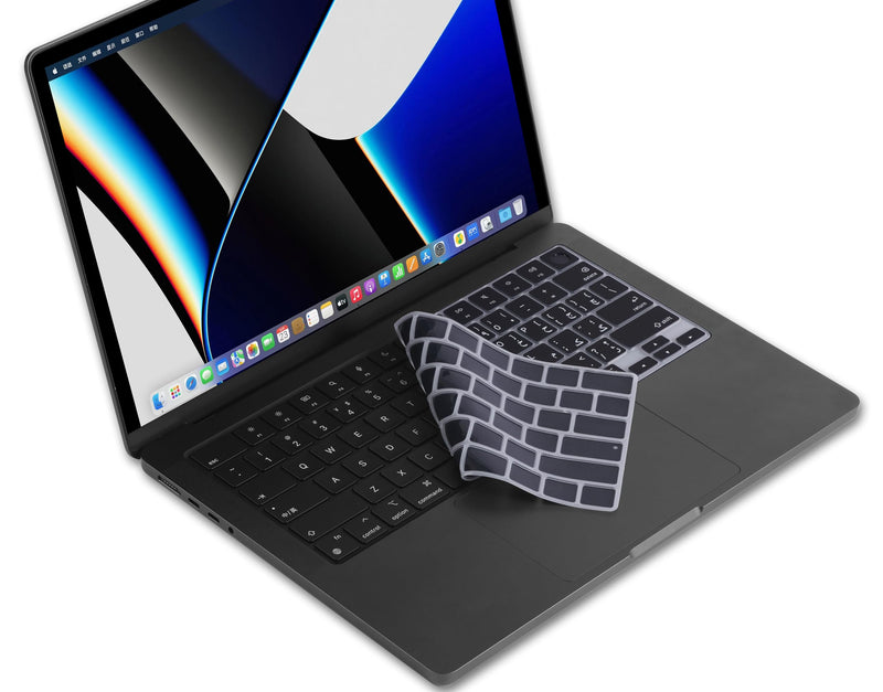 Persian/Farsi Black US Layout Silicone Keyboard Cover for 2026-2021 MacBook Pro 14 16 inch MacBook Air 13 15 inch with M5/M4/M3/M2/M1 and MacBook Neo
