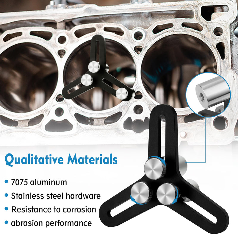 Universal Piston Ring Squaring Tool for End Gap 2-5inch Bores with 32 Blades Feeler Gauge Gap Measuring Tool ﻿ Squaring tool+Feeler