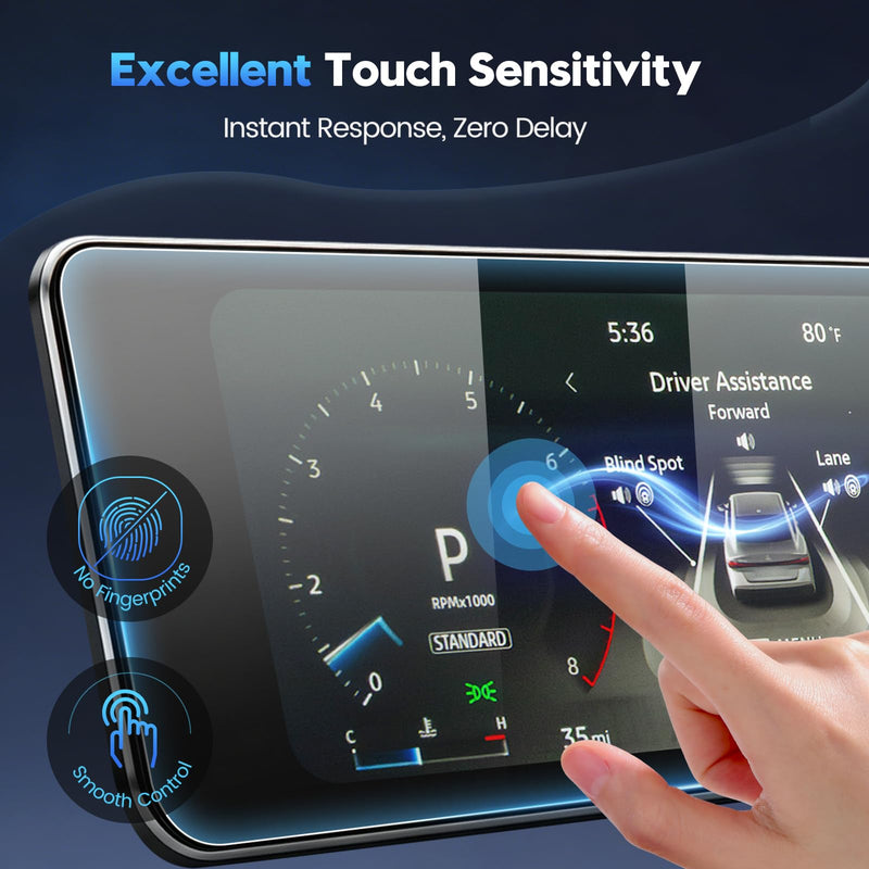 Karltys 2PCS Screen Protector for 2026 2027 Nissan Sentra, 12.3 Inch Touchscreen & Digital Dashboard 9H Tempered Glass HD for Nissan Sentra Navigation Screen Cover [Anti-Glare & No Fingerprint]
