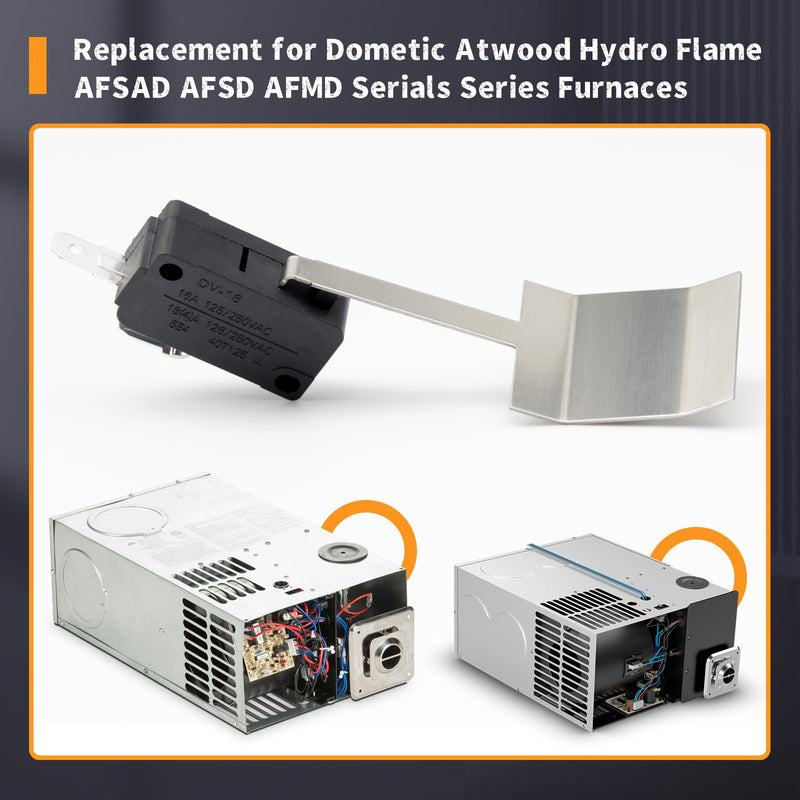 31093 RV Furnace Sail Switch Kit Replacement for Dometic Atwood Hydro Flame AFSAD AFSD AFMD Serials Series, 2 Pack RV Camper Furnaces Low Air Flow Sail Switch Numbers Before 72498929