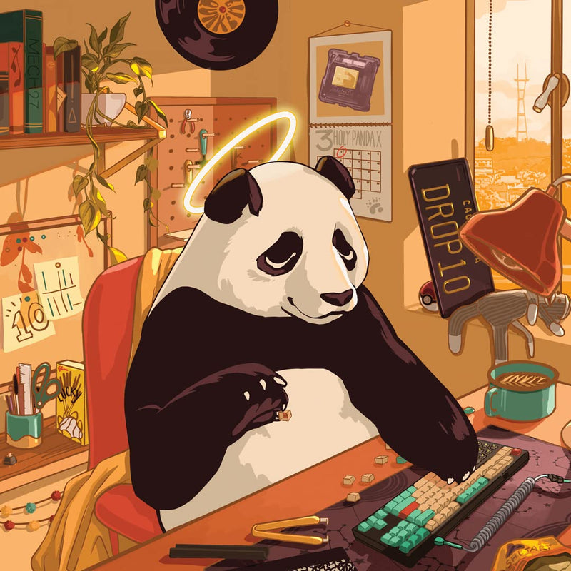 Drop Holy Panda X Mechanical Keyboard Switches - PCB Mount Quiet & Tactile Switches, Cherry MX Style, 65g, (35 PCS, 5-Pin), Black 5-Pin (PCB Mount)