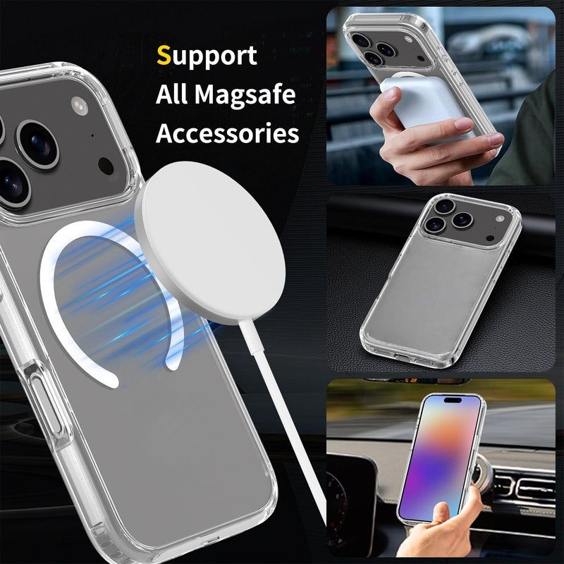 Clear Case Compatible with iPhone 17/17 Pro/17 Pro Max, Slim TPU Phone Cover with Shock Absorption, Raised Camera Edge, Anti-Scratch (White,iPhone 17 Pro Max) White iPhone 17 Pro Max
