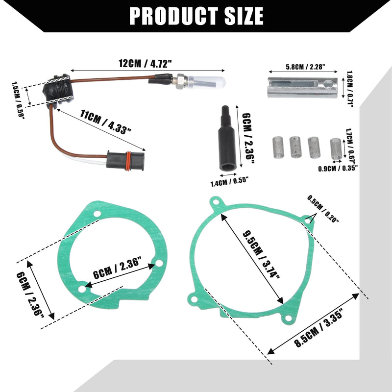 Glow Plug Repair Kit/with Glow Pin Screen/Gasket/Removal Tool / 12V 2KW Air Diesel Parking Heater Service Kit for Eberspaecher Airtronic/Thermal Performance / 9 PCS