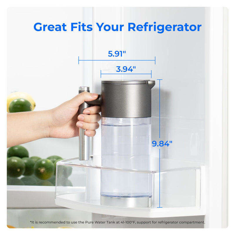 Maxblue PWD Pure Water Tank Compatible with Waterdrop A2 Countertop Reverse Osmosis System, Portable Pure Water Tank, BPA Free, 40 OZ