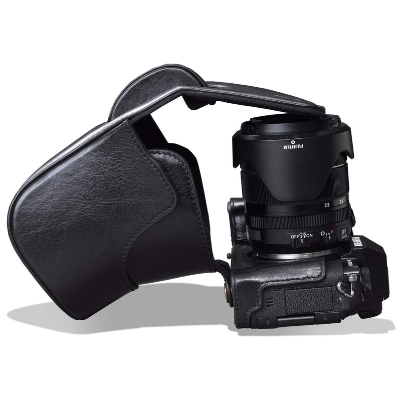 MegaGear MG1959 Ever Ready Genuine Leather Camera Case Compatible with Fujifilm X-S10 - Black