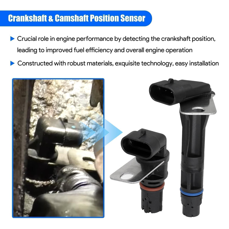  [AUSTRALIA] - Crankshaft & Camshaft Position Sensor Fit for 1999-2007 Avalanche Silverado Savana Sierra 1500,for Hummer H2 Yukon Replaces 213354 12561211 PC278T