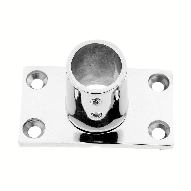 Marine Boat Rectangular Base，Heavy Dudy 316 Stainless Steel Yacht Hand Rail Fitting Rail Tube Stanchion Base Column Accessories 1 1/4inch Option：90 Degree