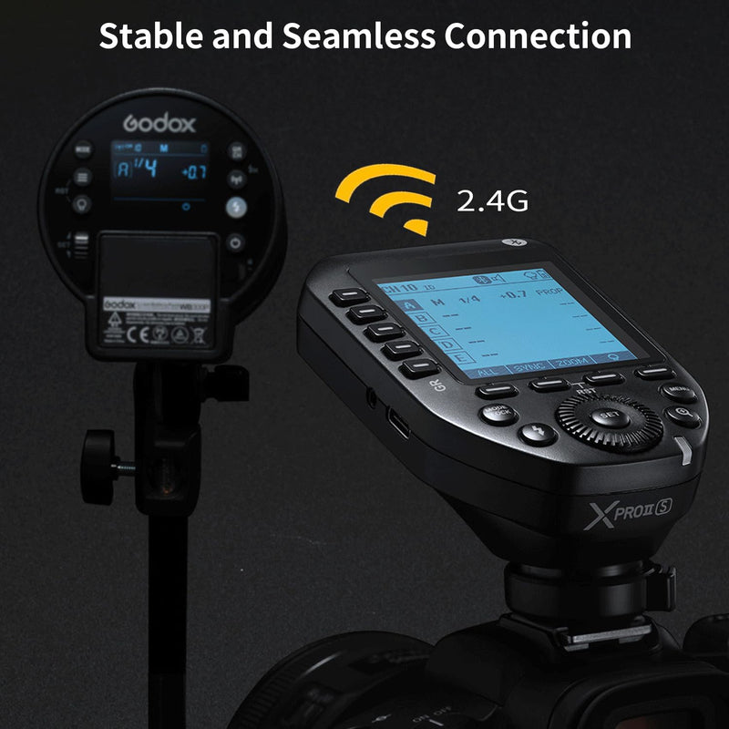 Godox XProII XProII-S Wireless Flash Trigger for Sony Camera, 2.4G Wireless Flash Transmitter HSS 1/8000S, Bluetooth Connection, TCM Transform Function, Large LCD Display (Xpro-S Upgrade)